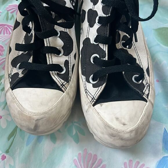 Converse Chuck Taylor All Star Lugged Shoes Women’s Size 7 Cow Print Platform - Picture 4 of 11